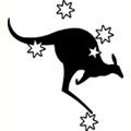 a kangaroo with stars on it's back and its tail in the shape of a star