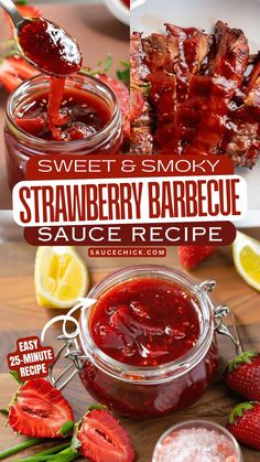 Strawberry Barbeque Sauce Recipe Barbeque Sauces, Barbeque Sauce Recipe, Barbecue Sauce Recipe, Homemade Barbecue, Barbecue Sauce Recipes, Bbq Sauces, Homemade Barbecue Sauce, Barbeque Sauce