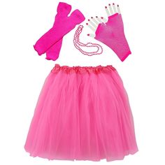 Our Neon Hot Pink 80's Ballet Tutu Costume includes all 4 pieces shown for a complete, and easy Halloween or decade day costume. We just love this bright pink color, and the comfy fit of the elastic waist tutu skirt. Available in 3 sizes so everyone can join in on the fun. Looking for a matching outfit for your mini? Check out our kids costume. INCLUDES: Tutu, Leg Warmers, Gloves, Necklace SIZING: L - WAIST: 20" to 36" fully stretched. Length: 17". Best for adult up to size 10. XL - WAIST: 28" t 80s Outfits For Women, Pink Tutu Costumes, Plus Size Tutu Skirt, Plus Size Tutu, Decade Day, Neon Tutu, 80s Outfits, Fishnet Gloves, 80's Party