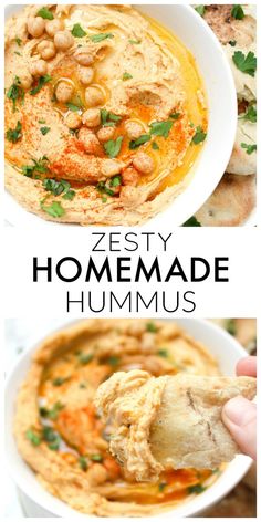 hummus made with zesty hummus and roasted chickpeas