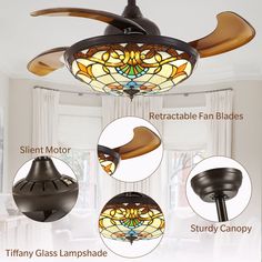 the different types of ceiling fans are shown