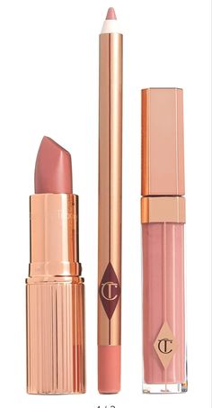 Charlotte Tilbury The Pillow Talk Full Size Lip Kit- Lip Liner, Lipstick, and Lip Glos Lip Set, Gloss Lipstick, Lip Kit, Makeup And Skincare, Pillow Talk, Makeup Essentials, Pink Lips