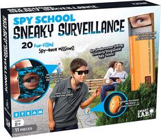 the spy school sneaky surveillance kit is in its box