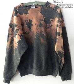 Distressed Clothing, Grunge Sweater, Earth Fashion, Boho Rocker, Jumper Designs, Ice Tie Dye, Tie Dye Men