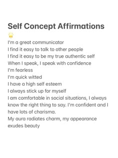 an image of self concept affirmations