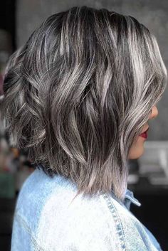 Grey Balayage, Dark Grey Hair, Pepper Hair, Salt And Pepper Hair