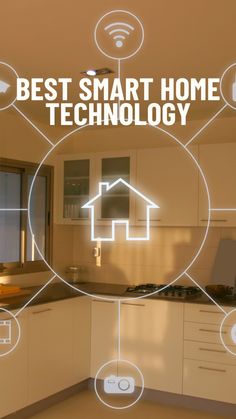 the words best smart home technology are shown in this graphic