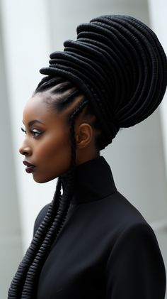 #braids #hair #hairstyles Afro Sculpture, Black Hair Protective Styles, Black Art Ideas, Female Hairstyles, Natural Afro Hairstyles, Editorial Hair, Updo Styles, Girls Hairstyles Braids