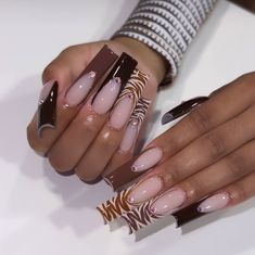 Thanksgiving Nails Black Women, Baddie Fall Nails, Fall Nail Sets, Long Fall Nails, Nails Black Women, Boujee Nails, Overlay Nails, Hard Nails, Summer Toe Nails