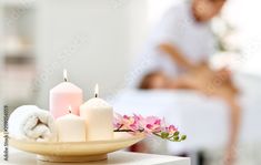 Stock Image: composition of spa candles and   towels Spa Candles, Quick Money Online, Spa Images, Self Care Aesthetic, Spa Candle, Swedish Massage, Hot Stone Massage, Stone Massage, Care Aesthetic