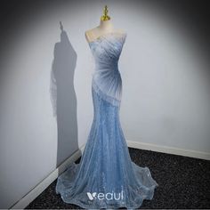 Light Blue Dress Sparkle, Princess And The Frog Blue Dress, Elegant Light Blue Evening Dress For Banquet, Elegant Light Blue Mermaid Dress For Evening, Elegant Light Blue Mermaid Dress For Prom Season, Elegant Light Blue Mermaid Dress For Prom, Blue Elegant Mermaid Dress For Evening, Elegant Light Blue Mermaid Dress, Elegant Blue Mermaid Evening Dress