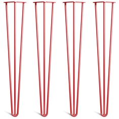 four red sticks are lined up in a row