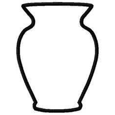 a black and white drawing of a vase