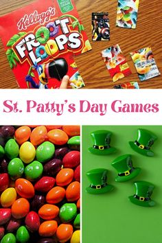 st patrick's day games for kids with candy, gums and other items