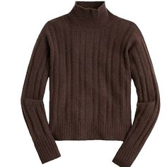 Nwt J. Crew Ribbed Mock Neck Sweater In Super Soft Yarn Color Brown Style Bm209 Fabric: Alpaca /Polyamide/Merino Wool Blend Size Small Length 24" Pit To Pit 21" New Tags Attached. Thank You!! Crew Neck Outfit, Blend S, Brown Crewneck, Fall Pullover, Mockneck Sweater, Brown Sweater, Mock Neck Sweater, Soft Yarn, Fall Sweaters