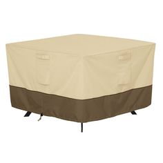 an outdoor furniture cover on top of a table