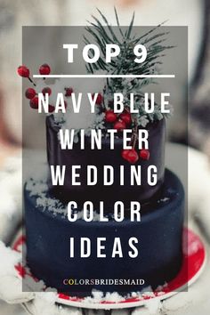 the top navy blue winter wedding color ideas