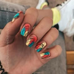 LOOK OF YOUNG Colorful Nail, Minimal Nails, Her Nails, Fabulous Nails, Pretty Acrylic Nails, Diy Manicure, Dope Nails