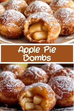 These apple pie bombs are a fun and easy way to enjoy the classic flavors of apple pie in a bite-sized treat! Filled with warm spiced apples and wrapped in golden dough, these mini delights are perfect for fall parties, dessert tables, or a cozy snack. Serve with a dusting of cinnamon sugar for extra sweetness! #ApplePieBombs #FallDesserts #EasyBaking #AppleRecipes Holiday Apple Pie, Air Fryer Apple Pie Bombshell, What To Bake For Thanksgiving, Mini Fried Pies, Fried Apple Desserts, Cute Food Ideas For Thanksgiving, Apple Filled Donut Recipe, Easy Good Thanksgiving Desserts, Things To Bake Thanksgiving