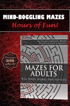 the book cover for mazes for adults