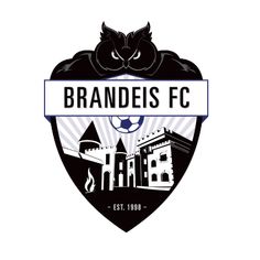 the logo for brandeis's soccer team, which is currently on display at an event