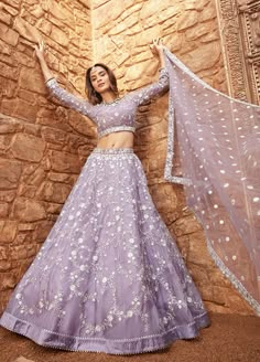 Purple Lehenga, Trending Wedding, Traditional Indian Dress