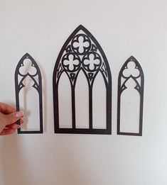 Gothic Frames, Gothic Gallery Wall, Window Frame Picture, Gothic Mirror, Painted Frames, Arch Window, Fake Window, Gothic Windows, Cathedral Window