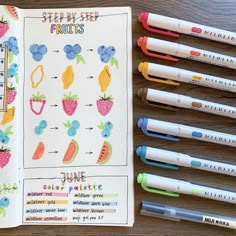 Calendar Doodles, Bullet Journal Work, Bullet Journal Monthly Spread, Fruits Drawing, Bullet Journal Notes, Bulletin Journal Ideas, School Organization Notes