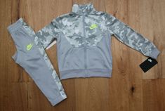 Check out Nike Toddler Boy 2 Piece Jogging Set ~ Gray, White & Volt ~ Camouflage ~, the latest item I added on eBay! #eBay #eBaySeller Nike Tracksuit For Fall Sports, Nike Sporty Sports Sets, Sporty Sets For Fall Sports, Fall Sports Sets Sportswear, Sporty Fall Sports Sets, Fall Sportswear Sets For Sports, Sporty Nike Winter Sets, Nike Sporty Winter Sets, Nike Fitted Sports Sets