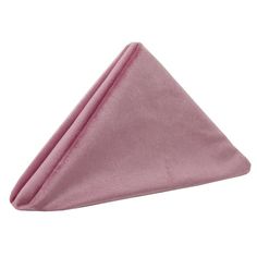 three pink napkins folded on top of each other