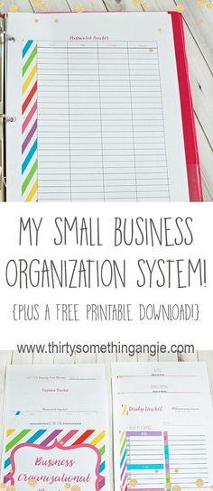 the small business organization system is organized and ready to be used as a printable planner