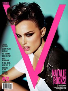 the cover of v magazine featuring natalie rocks