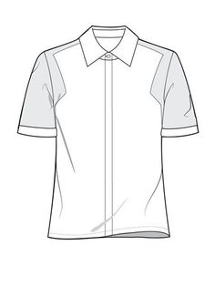 the front and back view of a men's short - sleeved polo shirt