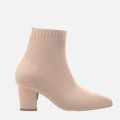 Cozy, classy and incredibly chic, The Bootie is the ankle boot of your dreams. Featuring a sleek pointed toe, stretchy ribbed knit fabric, and all the versatility in heel height, this convertible heel bootie can be dressed up or down for any cool-weather occasion. Give your old booties the boot and opt for comfort and style in this must-have shoe. The Bootie includes a 1.5 Block Heel and is Weather resistant. Each shoe set purchase includes everything you need to convert from heel to flat: the h Knitting Blocking, Flat Booties, Bridal Shoes, Bridal Accessories, Bootie, Weather Resistant, Block Heels, Final Sale, Ribbed Knit