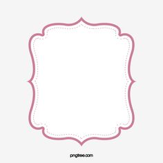 a white frame with pink trimmings on the edges and an empty area for text