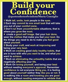 Maria Consiglio, Build Your Confidence, Building Self Confidence, Self Confidence Tips, Positive Self Affirmations