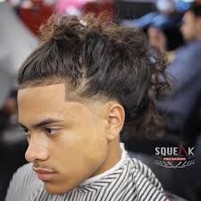 Line Up Haircut, Taper Fade Long Hair, Long Hair Trim, Hair Line Up, Boys Haircuts Curly Hair, Fade Haircut Curly Hair, Long Curly Hair Men