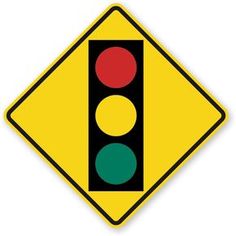 a traffic light sign is shown on a white background