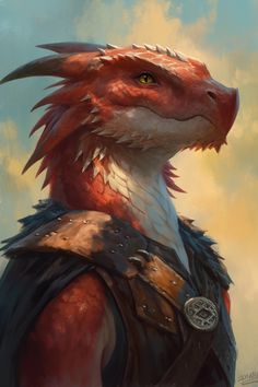 D&D, Dungeons & Dragons | Midjourney and Procreate Dnd Dragonborn, Roleplaying Game