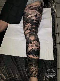 Black and grey realism tattoo Sharks Tattoo Ideas, Hammer Head Tattoo, Shark Tattoo Sleeve, Hammer Head Shark Tattoos, Shark Tattoo, Angler Fish Tattoo, Scuba Diving Tattoo, Calf Sleeve Tattoo