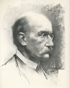 a drawing of a man with glasses and a tie