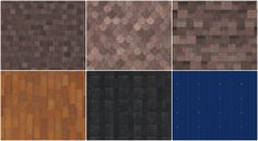 several different types of wood flooring in various colors and sizes, including brown, black, blue, beige, and white