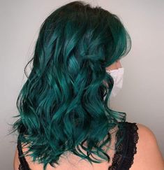 Sea Green Hair, Dark Green Hair Dye, One Hair Color, Green Hair Extensions, Hair Color Images, Hair Colors For Brunettes, Colors For Brunettes