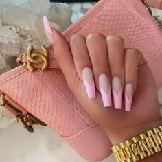 Ballet Nails, Nagel Tips, Gold Nail, Fake Nails With Glue, Ballerina Nails, Nail Art Hacks, Coffin Nails Designs, Pretty Acrylic Nails