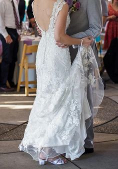 a bride and groom sharing a first dance