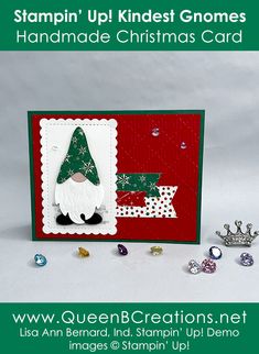 a christmas card made with stampin'up handmade christmas cards and other items