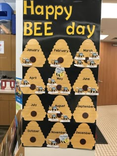 a bee day display with bees on it