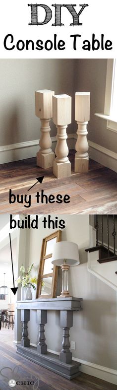 two pictures with the words buy these build this on them and an image of candles