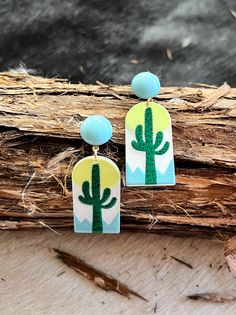 "Add a pop of playful desert charm with our Stuck In the Desert Earrings. Handmade with acetate drops, these earrings feature 4 unique cactus designs that will have you feeling like a desert queen. With a convenient post back and 2" length, you'll never want to take these quirky earrings off!" Desert Earrings, Desert Queen, Quirky Earrings, Green Cactus, Cactus Design, Sterling Jewelry, In The Desert, Shopify Theme, Accessories Rings