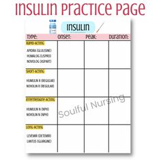 an insilin practice page with the words insilin on it